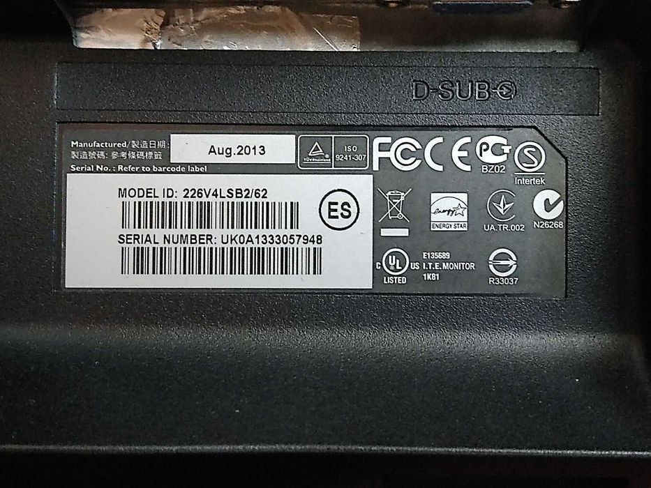 монитор Philips, диагональ 21,6
