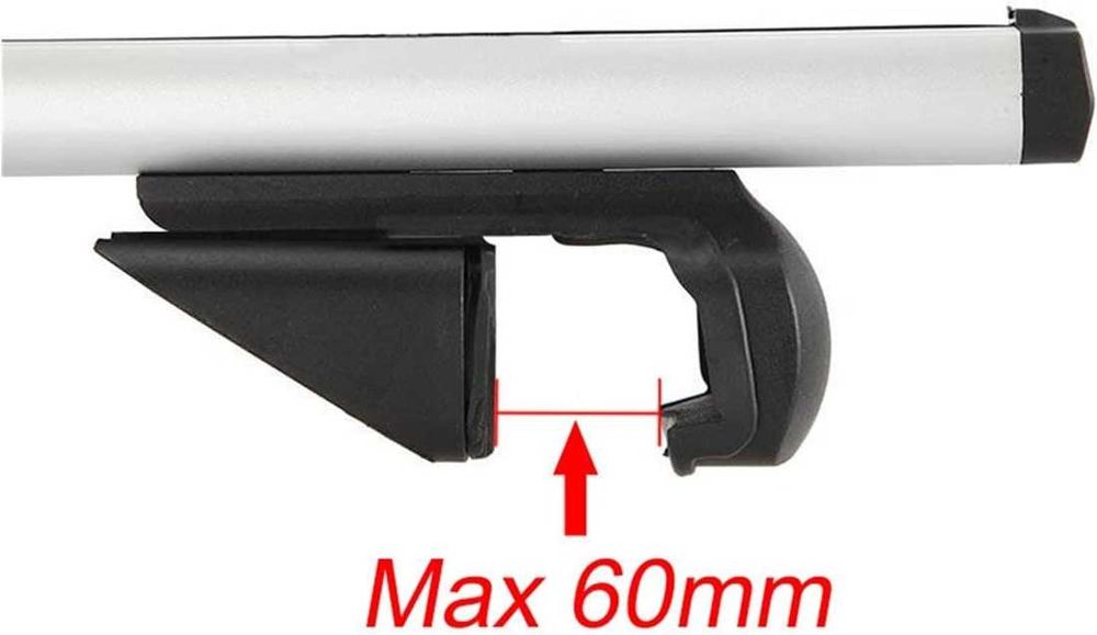 Универсални алуминиеви напречни греди за багажник - 132см. с Ключ.