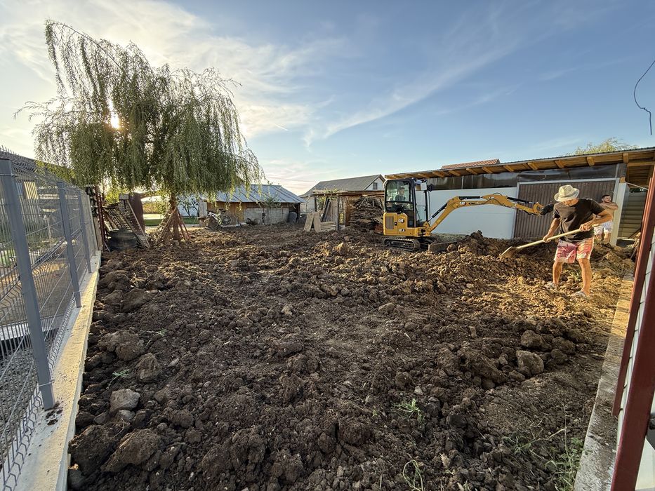 Inchiriez utilaje, miniexcavator, basculabila