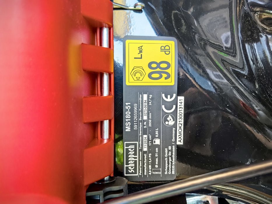 Бензинова косачка за трева MS180-51 Scheppach - 5.4 HP | 51 см ширина
