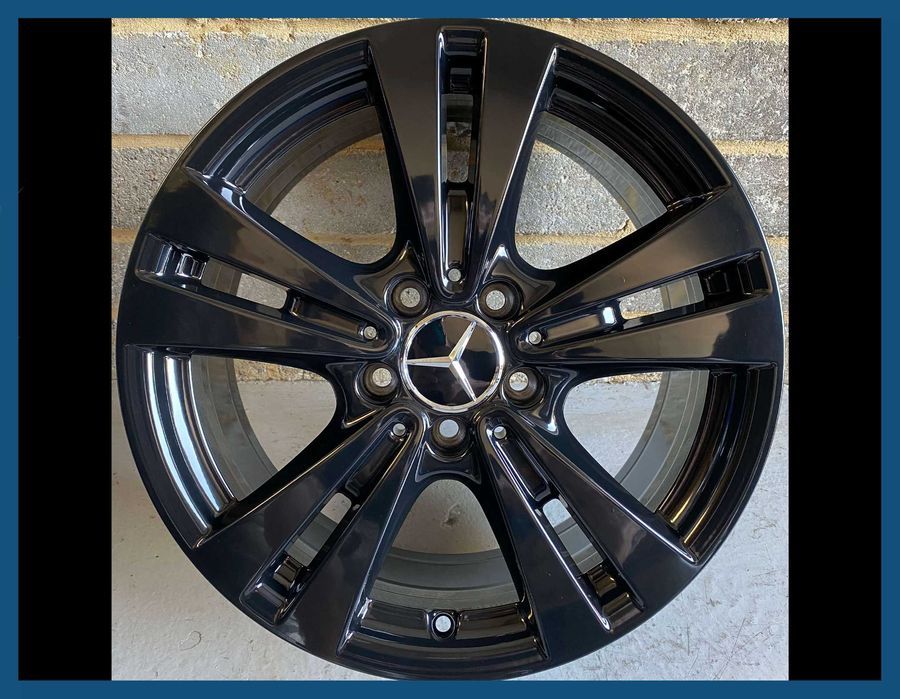 Set 4 capace negre 75mm jante aliaj Mercedes Benz