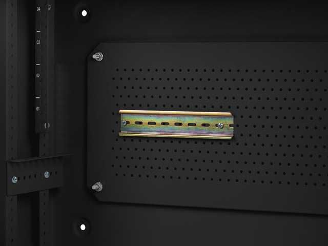 Rack 19" Lanberg 4U+3U/540X200 Profil Redus, Negru (Asamblat)