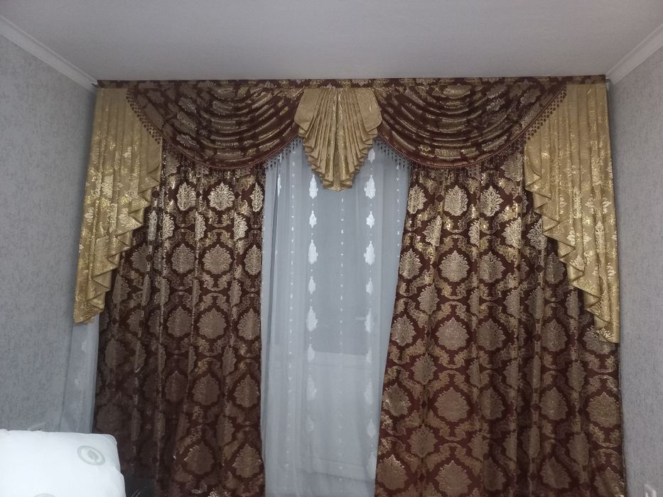 Шторы красивые +тюль.