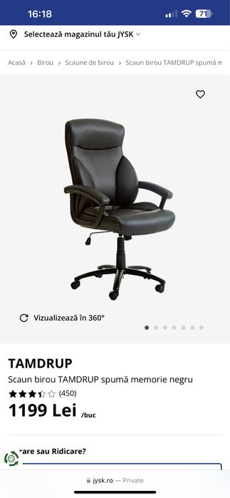 Scaun birou Jysk Tamdrup