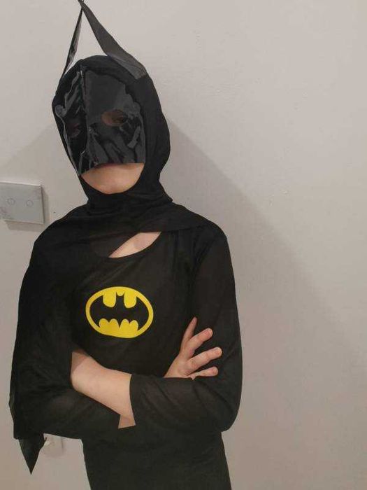 Детски костюм Батман за 3-4год,5-6год ,7-8год ,4 части,Размери С,М,Л