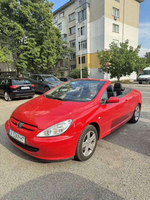Пежо 307 CC кабрио червен