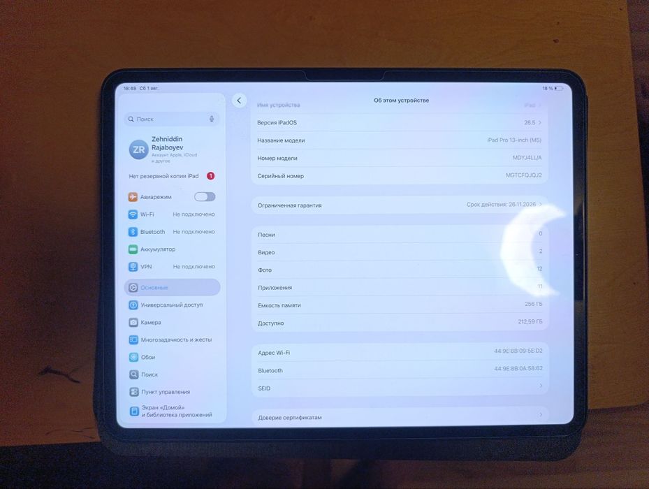 IpadiPad pro 13 inch M5