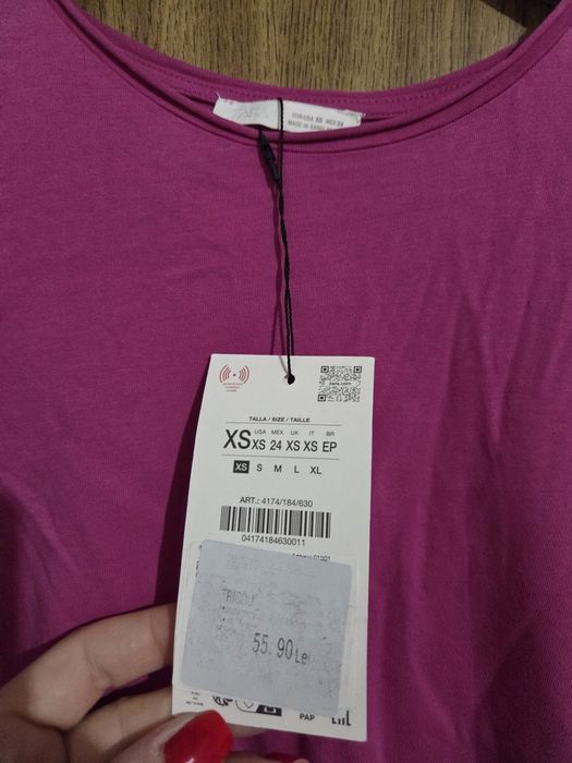 Tricou Zara S nou cu eticheta
