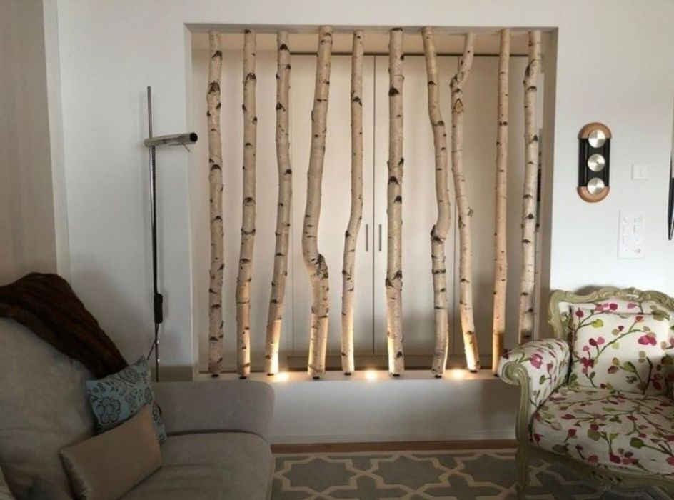 Lemn decorativ de mesteacan / Trunchi mesteacan / Rondele , felii lemn