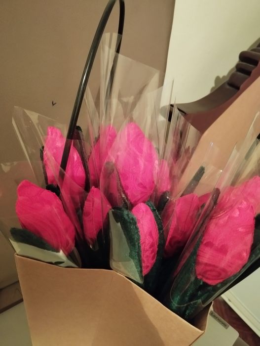 Тюльпаны из ткани