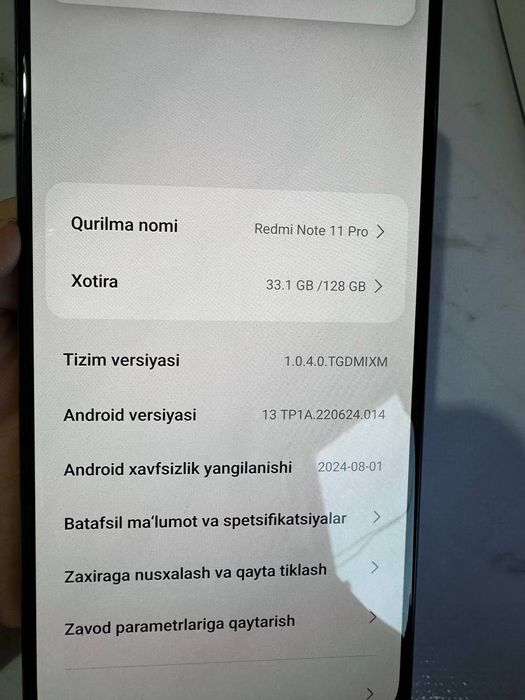 Redmi not 11 pro