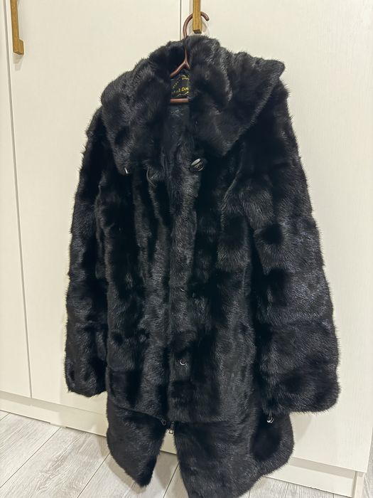 Норковя шуба поперечка