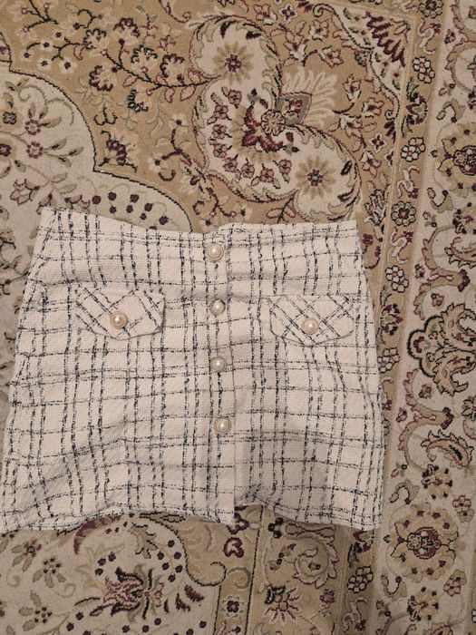 Пуховик черный оверсайз юбки