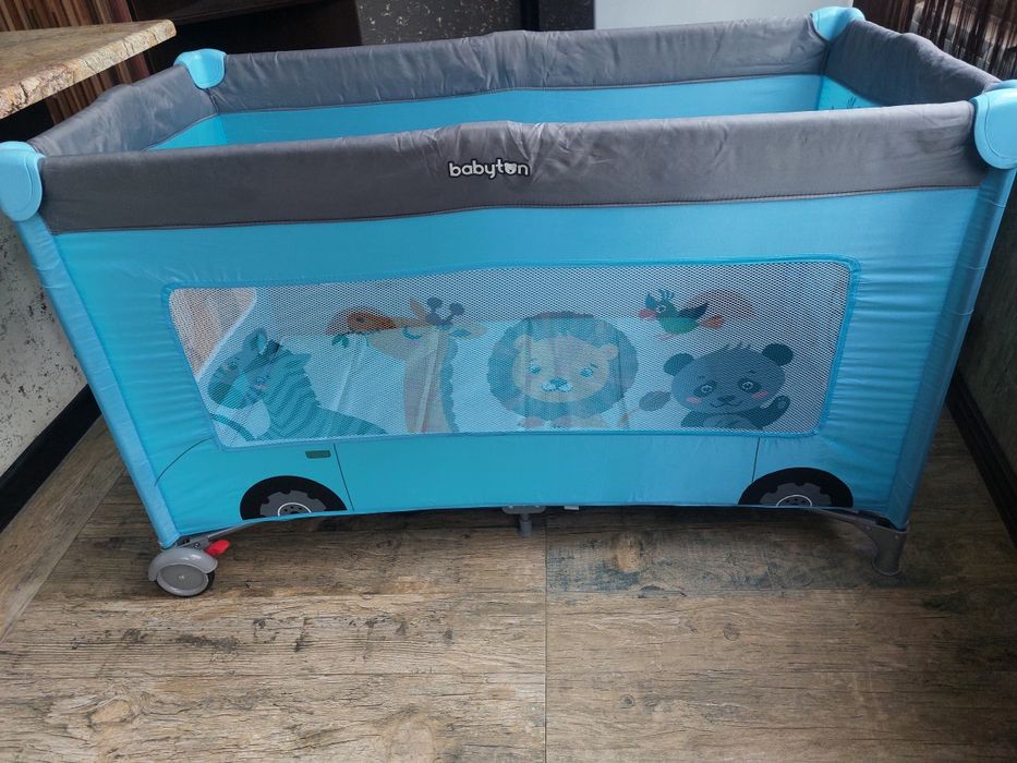 Кровать-манеж Babyton Blue bus