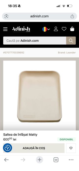 Masa de infasat si saltea Leander