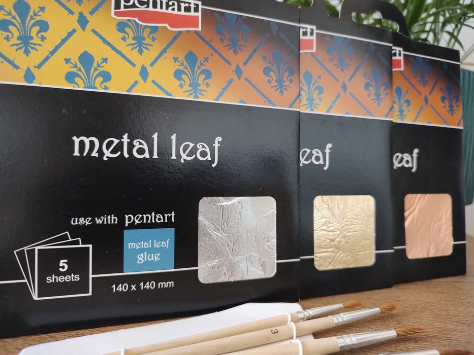 Kit foite metalice - argintiu, auriu, cupru