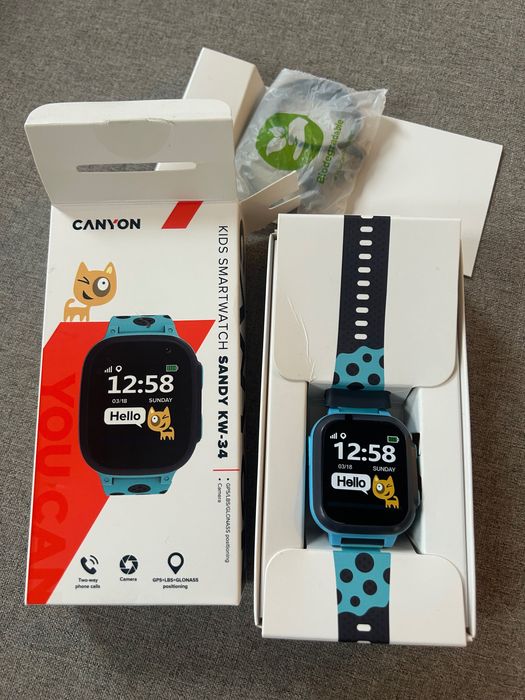 Детски смарт часовник Canyon Sandy KW-34 (SIM/GPS/Camera)
