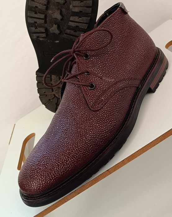 Ghete lace up 41.5 42 plain toe premium Calvin Klein piele naturala