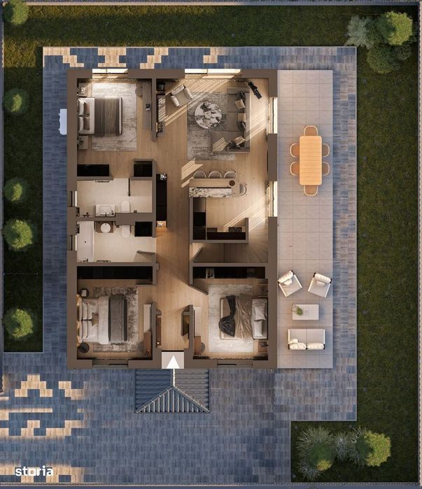 Direct dezvoltator! Vila construita, 4 camere+mansarda! Placa beton