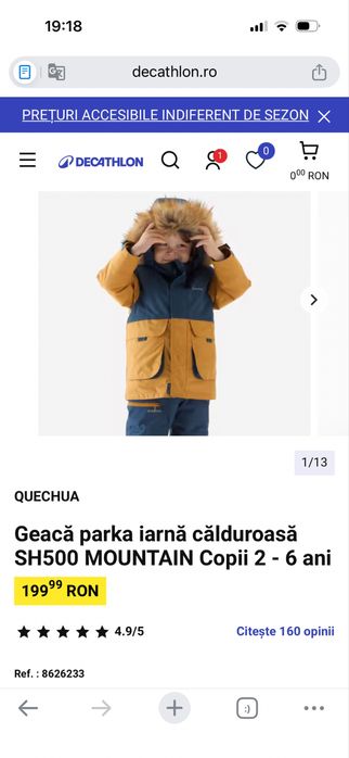 Costum ski copii - varsta 2-3 ani, NEPURTAT !!