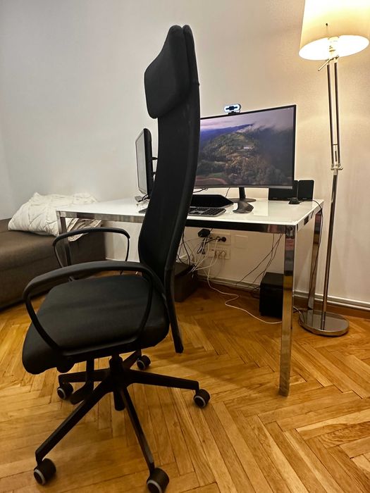 MARKUS Swivel chair, Vissle dark grey