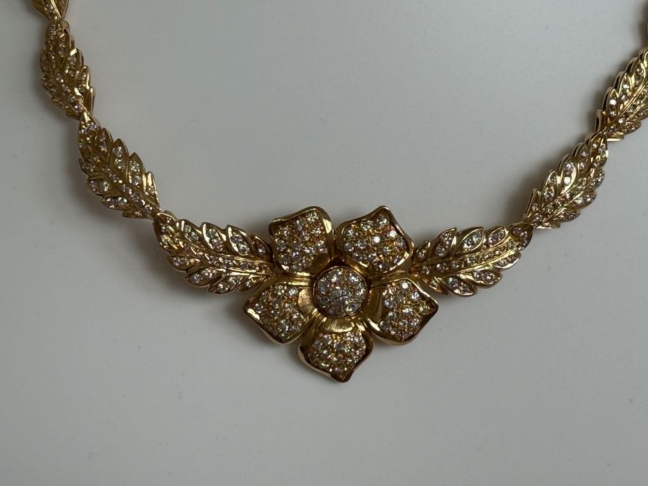 Масивно 19 Карата Златно Колие 46г с 3,45К Диаманти; Топ Оферта!