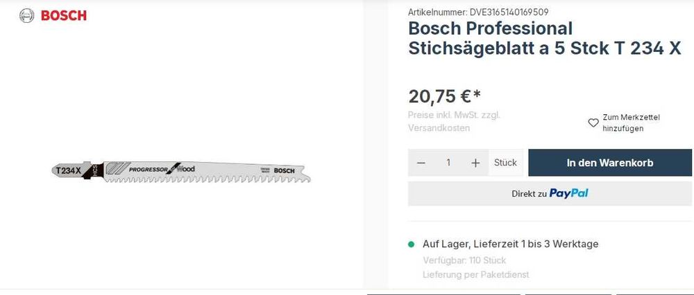 Wurth, Bosch, Metabo - Нови ножове за прободен трион