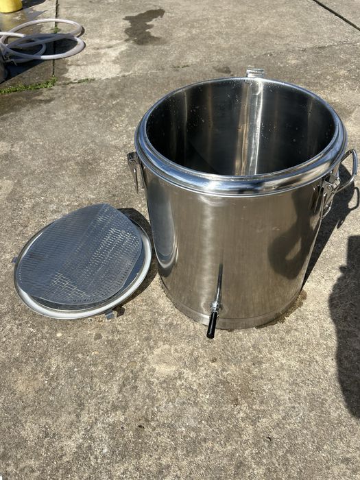 Инокс съд 50L с кран и филтър | за бира, вино, раки | неръждаем