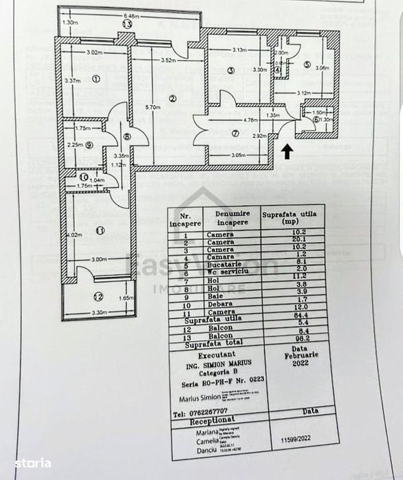 Apartament 4 Camere | Bd. Ramnicu Sarat | 98 mp | Etaj 510 | Sector 3