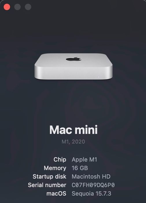 Mac mini M1 2020  512 16