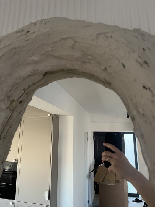 Vand oglinda mare, neregulata stil Wabi Sabi