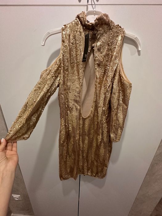 Дамска къса рокля с пайети