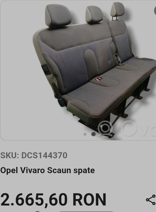 Bancheta opel vivaro, trafic, primasstar 2011