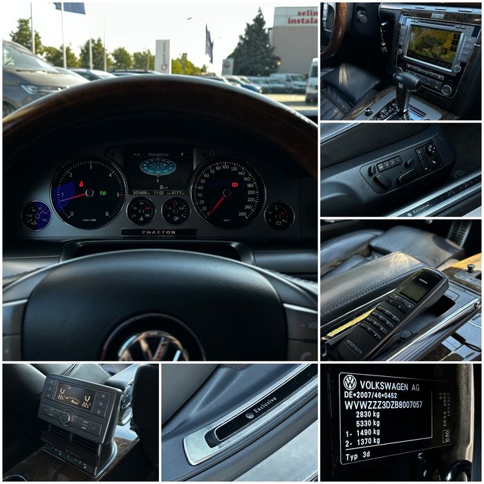 Volkswagen Phaeton Long Exclusive - 4 Locuri Individuale - Ventilatie, Masaj Scaune * Clima 4 Zone * Webasto * Masina Personala, Intretinuta Exemplar