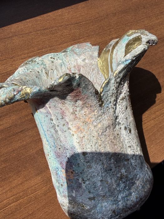 Vas decorativ sculptural / Vază artistică handmade
