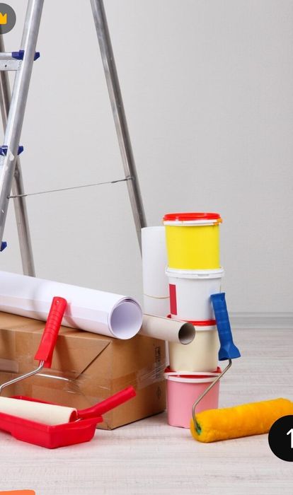 Поклейка обоев покраска