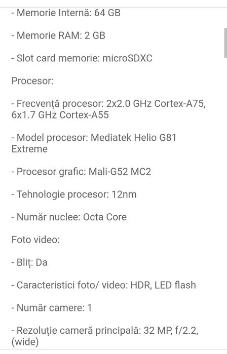 Motorola Telefon mobil Motorola Moto e15, Dual SIM, 2GB RAM, 64GB, Fre