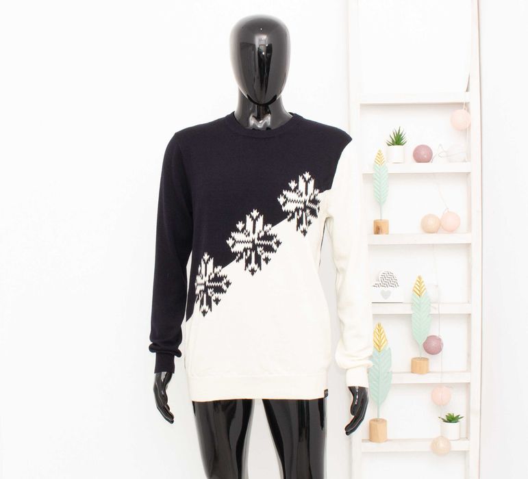 Scotch & Soda мъжки пуловер от 100% вълна синьо и екрю L