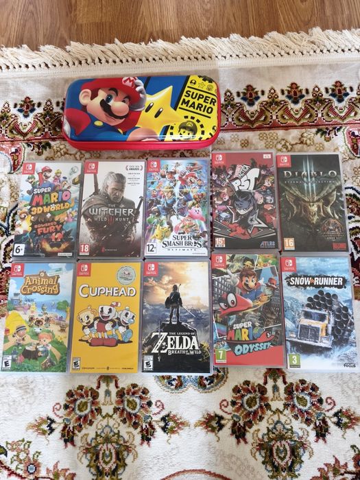 Switch. Игры для Нинтендо Свича и чехол.