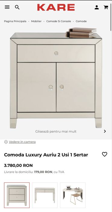 Comoda oglinda Kare design