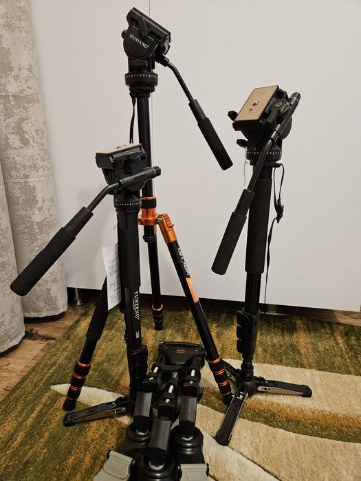 Trepied video,cap fluid,monopied,dolly,noi,1400 lei toate