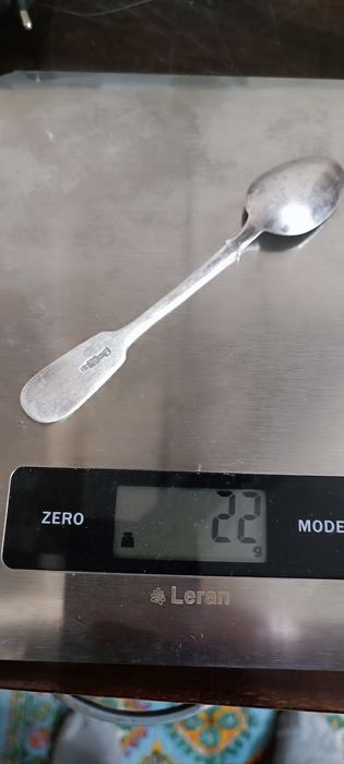 Чайная серебряная ложка 84 пробы 1896 года