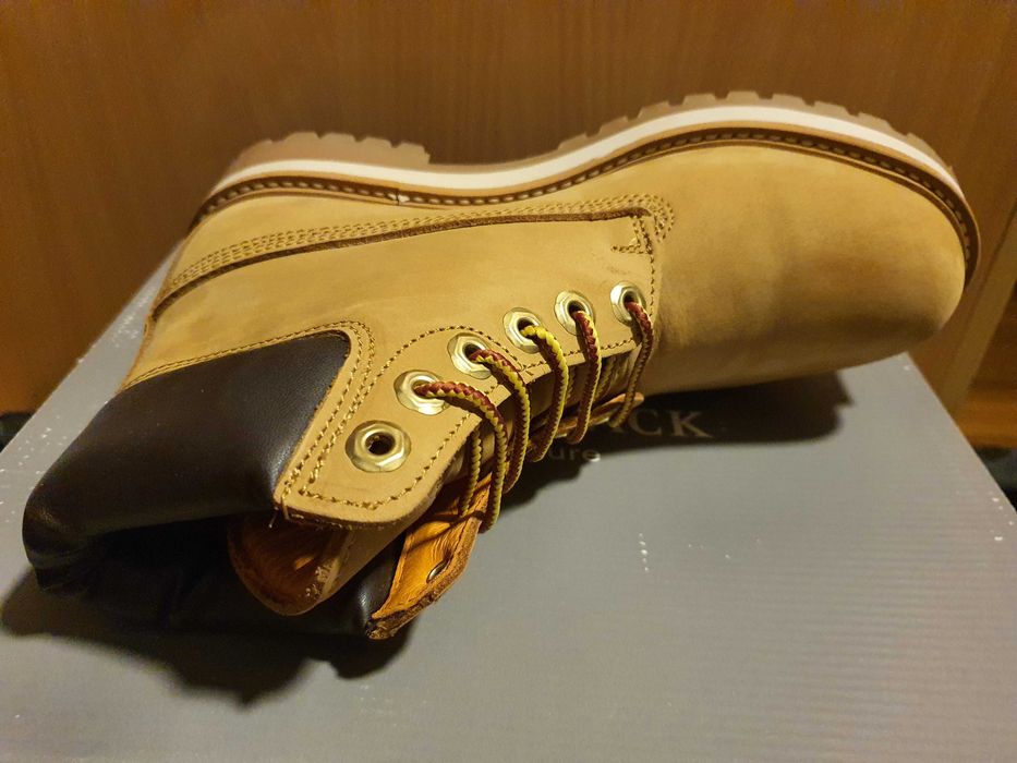 Ghete Lumberjack piele intoarsa naturala NOI