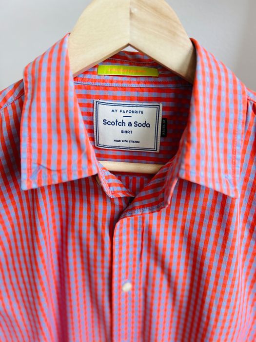 Scotch & Soda хубава памучна риза в ситно каре М размер