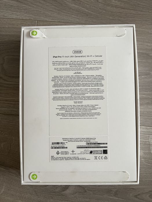 iPad Pro 11’ 4th 256GB Wi-Fi + Cellular Nou