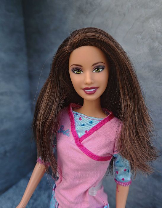 Кукла барби оригинал 2000х пляжница барби в платье mattel брюнетка