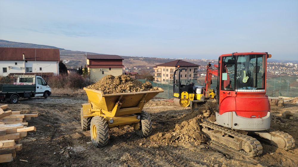 Inchiriez mini excavator buldoexcavator dumper bascula cilindru