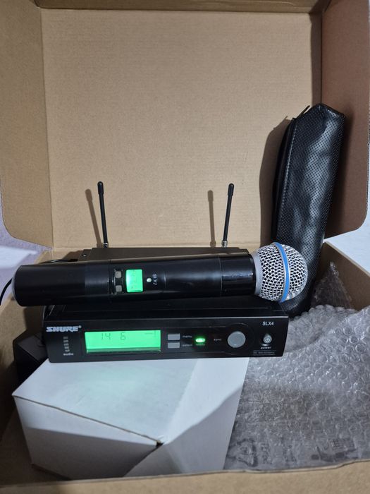 Microfon Shure SLX4 cu Beta 58