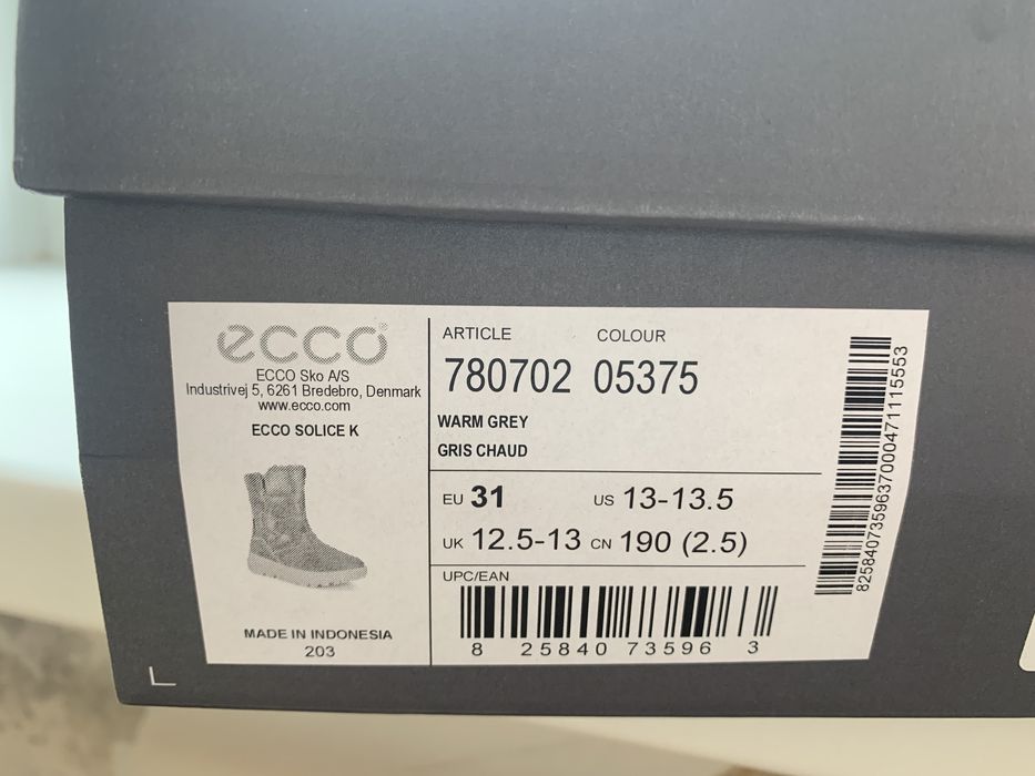 Сапожки зима ECCO 31р