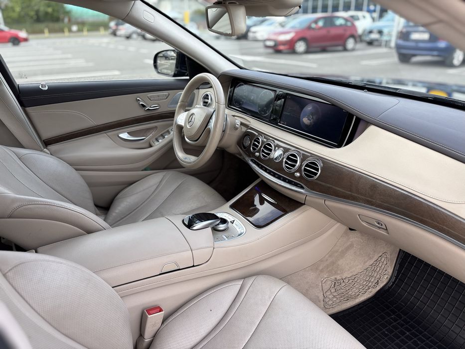 Mercedes S350 S-class ILS 2015 4MATIC piele crem, inmatriculat